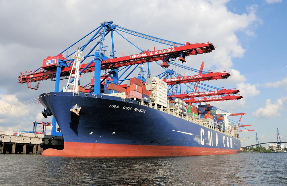 8994 CMA CGM MUSCA HHLA Container Terminal Burchardkai | Bilder von Schiffen im Hafen Hamburg und auf der Elbe